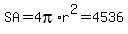 SA+=+4pi%2Ar%5E2=4536