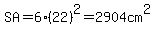 SA+=+6%2A%2822%29%5E2+=+2904+cm%5E2
