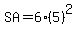 SA+=+6%2A%285%29%5E2