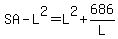 SA+-+L%5E2+=+L%5E2+%2B+686%2FL