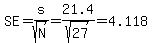 SE=s%2Fsqrt%28N%29=21.4%2Fsqrt%2827%29=4.118