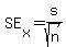 SE%5Bx%5D+=+s%2Fsqrt%28n%29