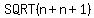 SQRT%28n%2Bn%2B1%29