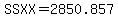 SSXX=2850.857