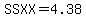 SSXX=4.38