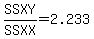 SSXY%2FSSXX=2.233