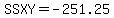 SSXY=-251.25