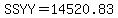 SSYY=14520.83