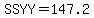 SSYY=147.2
