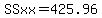 SSxx=425.96+