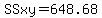 SSxy=648.68