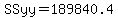 SSyy=189840.4