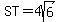 ST=4sqrt%286%29