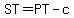 ST=PT-c