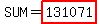 SUM=highlight%28131071%29