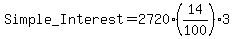 Simple_+Interest=2720%2814%2F100%29%2A3