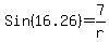 Sin%2816.26%29+=+7%2Fr