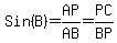 Sin%28B%29=+AP%2FAB=PC%2FBP
