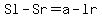 Sl-Sr+=+a-lr
