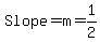 Slope=m=1%2F2