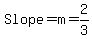 Slope=m=2%2F3