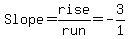 Slope=rise%2Frun=-3%2F1