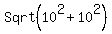 Sqrt%2810%5E2+%2B+10%5E2%29