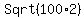 Sqrt%28100%2A2%29