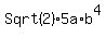 Sqrt%282%29%2A5a%2Ab%5E4%29