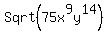 Sqrt%2875x%5E9y%5E14%29