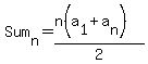 Sum%5Bn%5D+=+%28n%28a%5B1%5D+%2B+a%5Bn%5D%29%29%2F2
