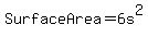 Surface+Area=6s%5E2
