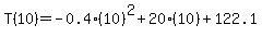 T%2810%29=+-0.4%2810%29%5E2%2B20%2810%29%2B122.1