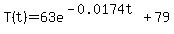 T%28t%29+=+63e%5E%28-0.0174t%29+%2B+79
