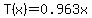T%28x%29+=+0.963x