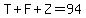 T%2BF%2BZ=94