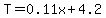 T=0.11x%2B4.2