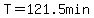 T=121.5min