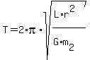 T=2%2Api%2Asqrt%28%28L%2Ar%5E2%29%2F%28G%2Am%5B2%5D%29%29