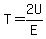 T=2U%2FE