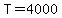T=4000