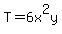 T=6x%5E2y
