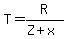T=R%2F%28Z%2Bx%29