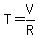 T=V%2FR