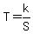 T=k%2FS