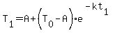 T%5B1%5D=A%2B%28T%5B0%5D-A%29e%5E%28-kt%5B1%5D%29