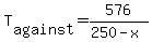 T%5Bagainst%5D=576%2F%28250-x%29