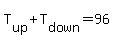 T%5Bup%5D+%2B+T%5Bdown%5D+=+96