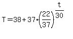 T+=+38%2B37%2A%2822%2F37%29%5E%28t%2F30%29