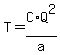 T+=+C%2AQ%5E2%2Fa